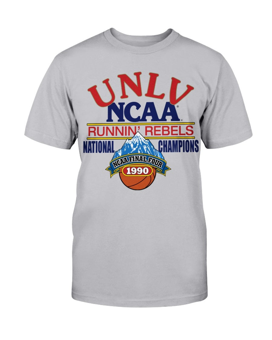 Vintage 90S Unlv Runnin Rebels National Champions T Shirt Edium Tall 1990 Ncaa Final Four T Shirt 211101