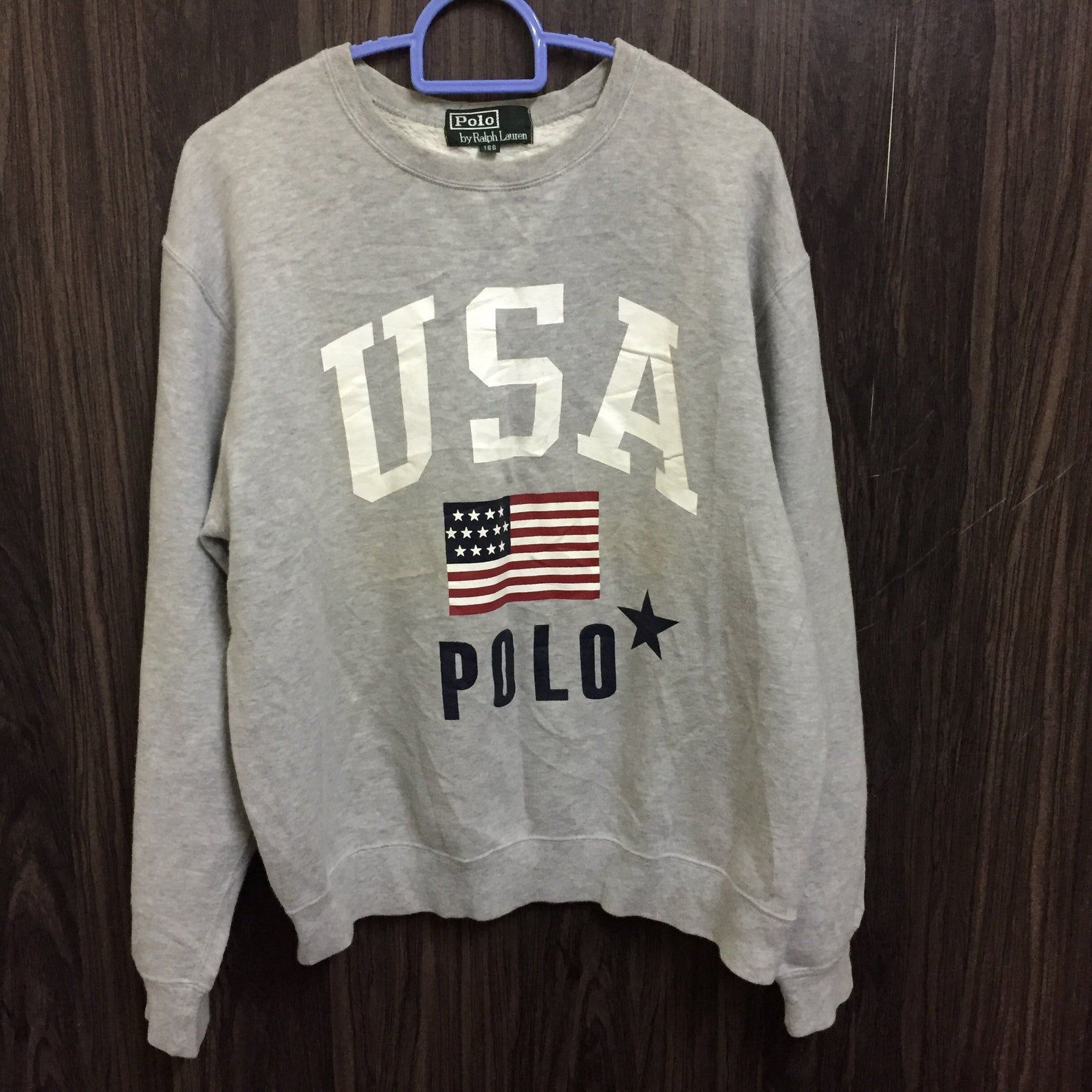 Vintage 90S Usa Flag Logo Crewneck