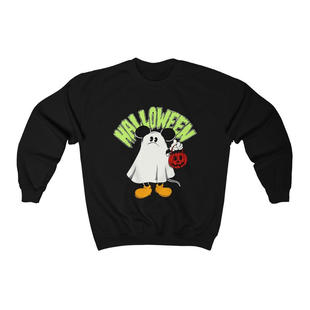 Vintage 90S Walt Disney Mickey Mouse Happy Halloween Trick Or Treat Sweatshirt 211016