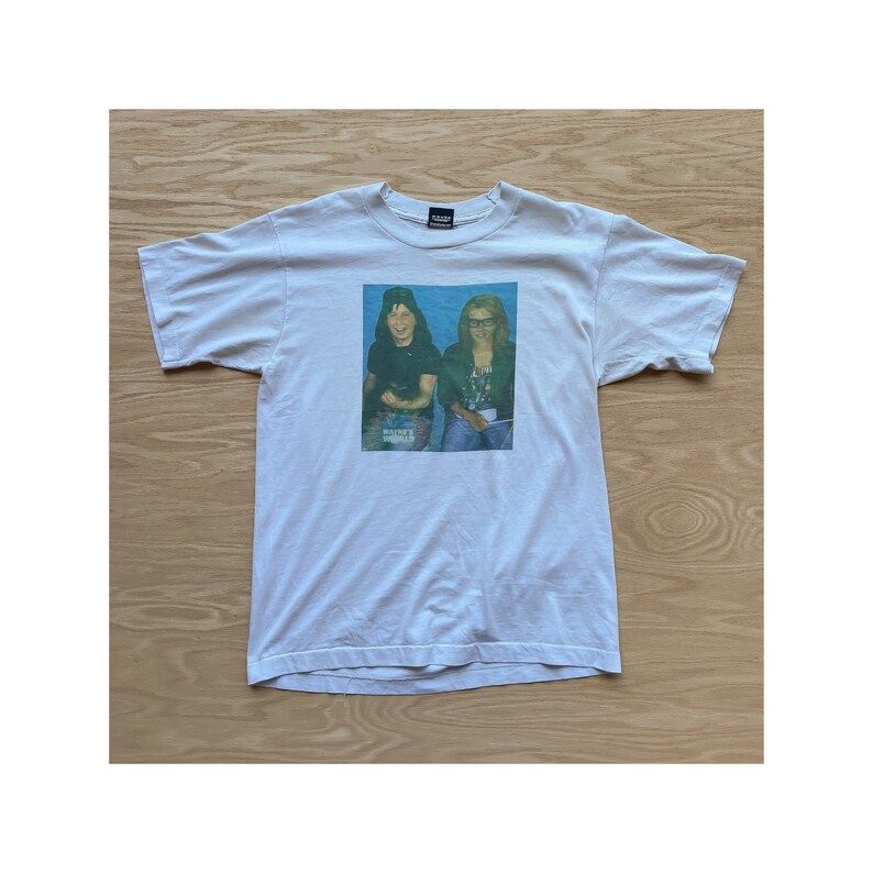 Vintage 90S Waynes World Random Face Tee