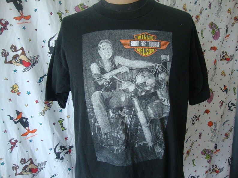 Vintage 90S Willie Nelson Born For Trouble 1990 Album Promo Concert Tour Country Music