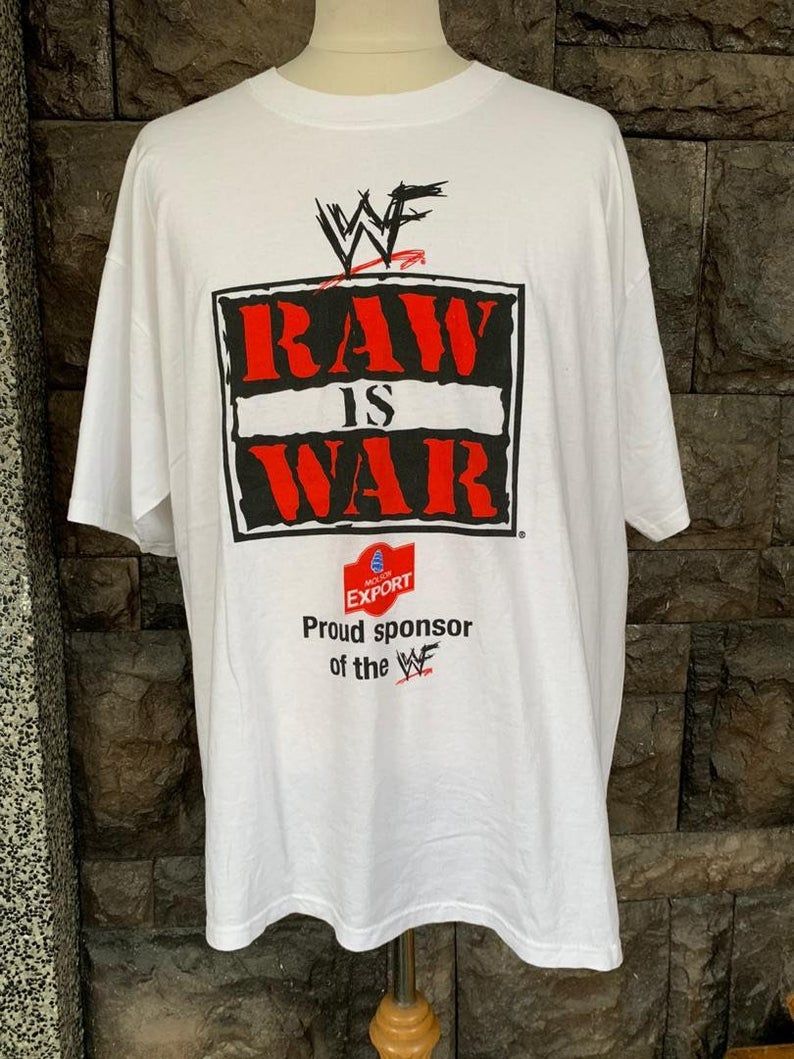 Vintage 90s Wwf Raw is War Shirt vintage 90s wwf raw is war shirt vb0nt