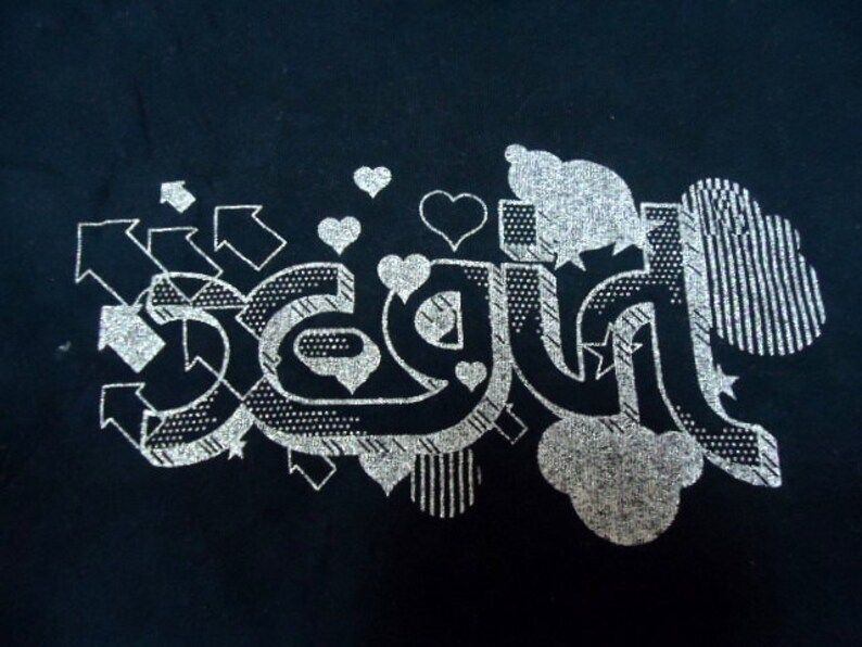 Vintage 90S X Girl T Shirt Size 1 Made In Japan Black Colour