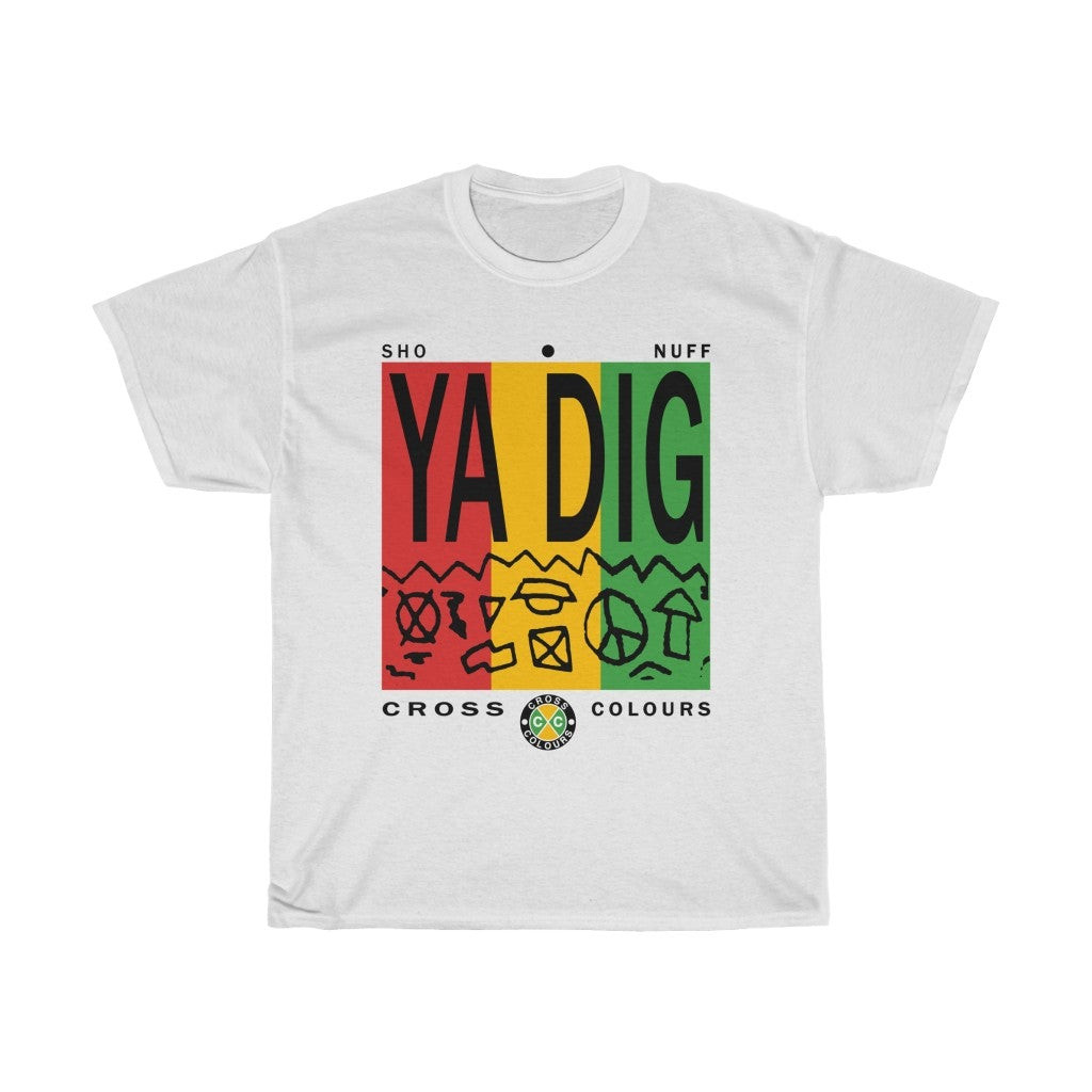Vintage 90S Yadig Cross Colour Unisex Heavy Cotton Tee 211112