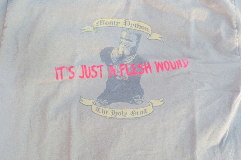 Vintage Aaa Monty Python Its Just A Flesh Wound T Shirt Arge
