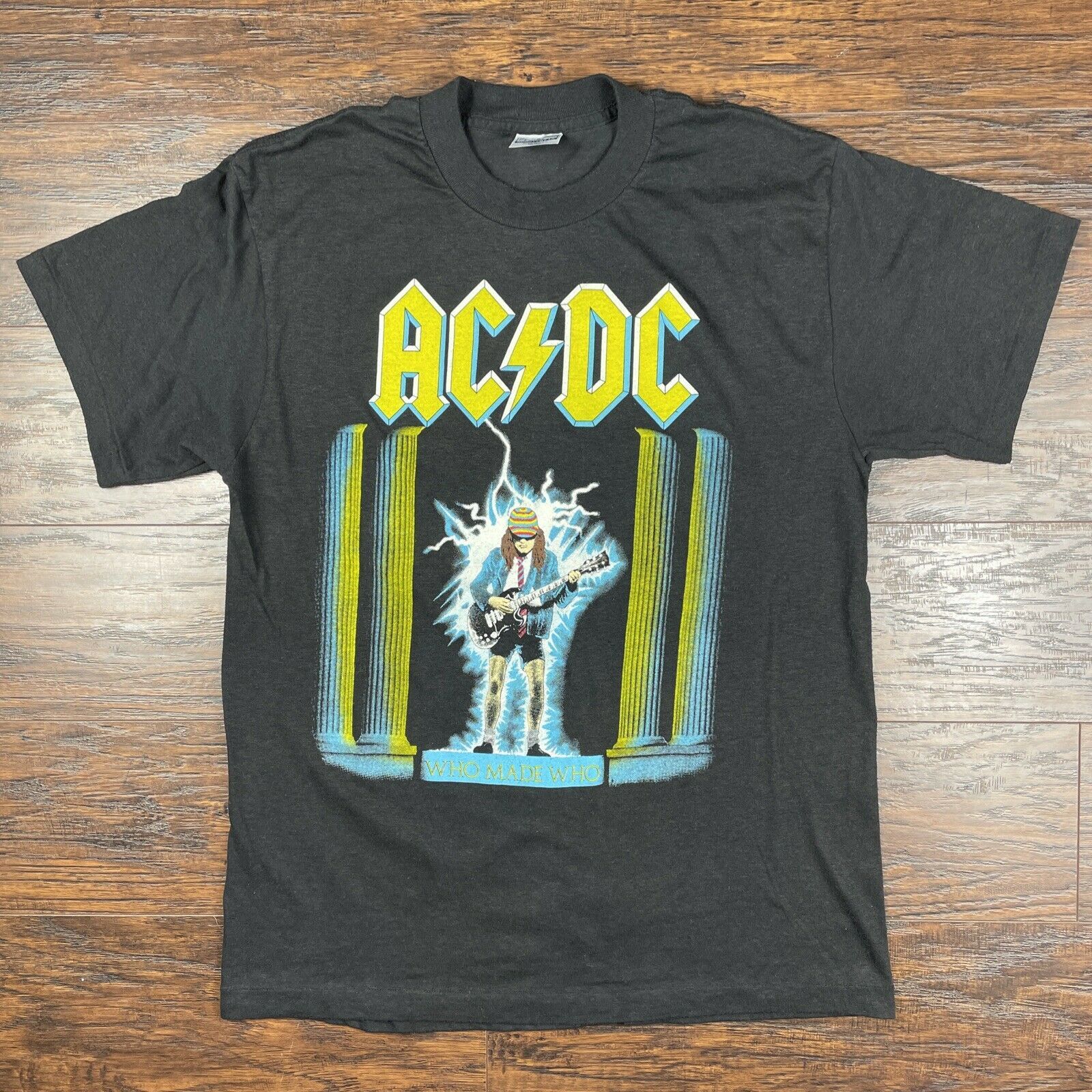 Vintage Ac Dc Who Made Who 1986 Tour Tee