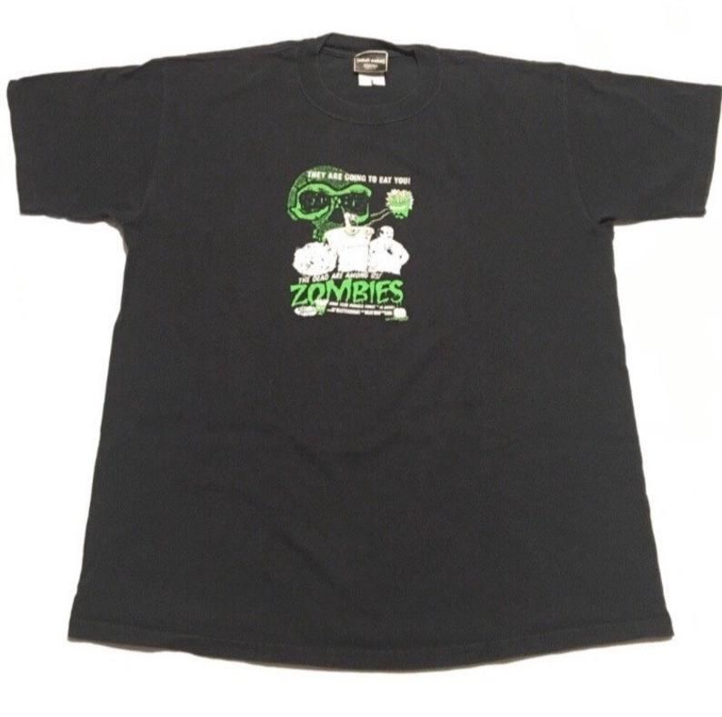 Vintage Adult Swim Aqua Teen Hunger Force Cartoon Network TV Show Zombie Shirt