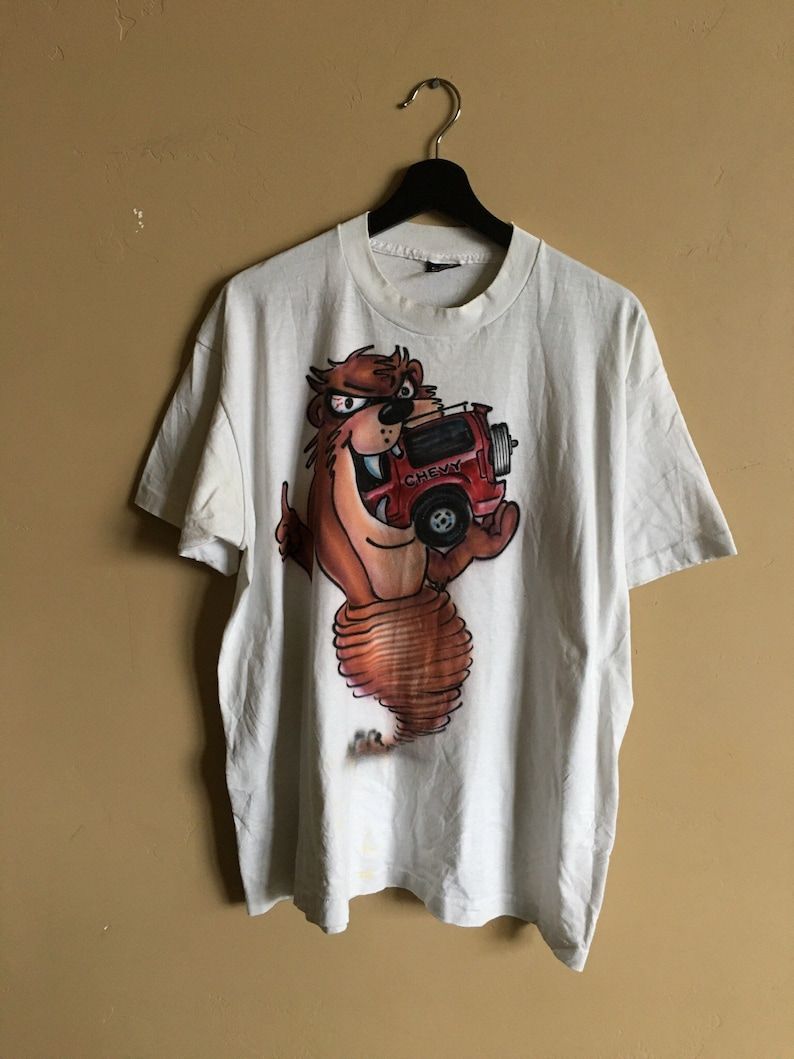 Vintage Airbrush Chevy Eating Taz Tee