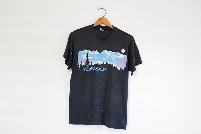 Vintage Alaska T Shirt Rare Design Shirt