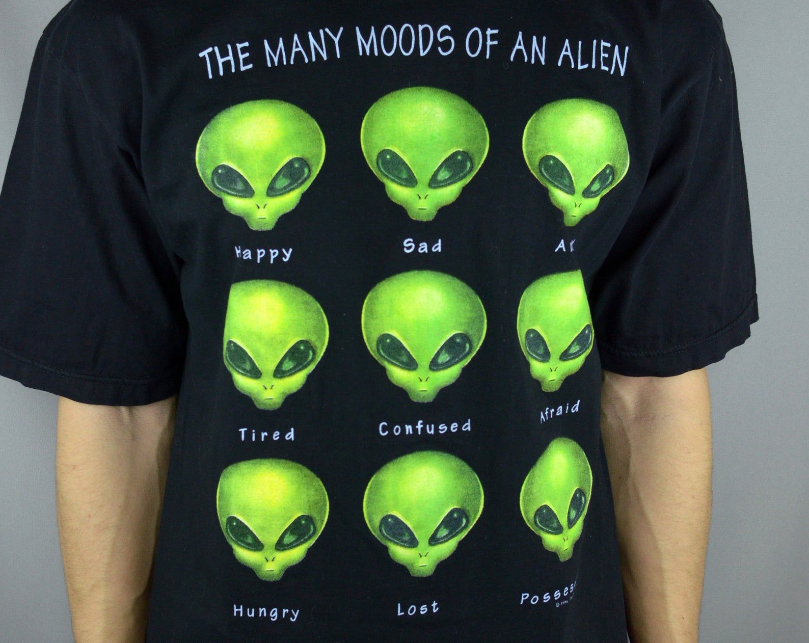 Vintage Alien Workshop The Many Moods Of An Alien Alienated 1996 T Shirt