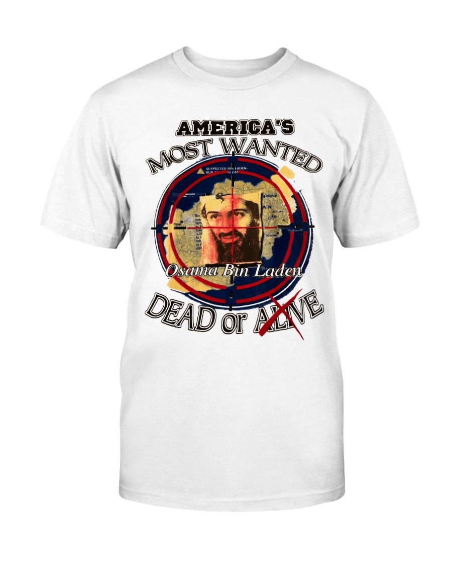 Vintage AmericaS Most Wanted Dead Or Alive Osama Bin Laden Graphic T Shirt 062921 vintage americas most wanted dead or alive osama bin laden graphic t shirt 062921 rdl87