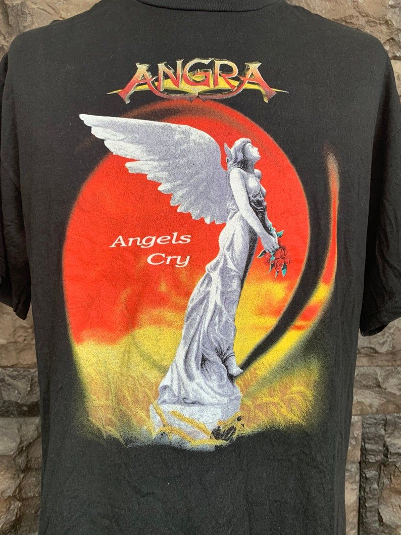 Vintage Angra Angles Cry Power Metal Music Band Shirt