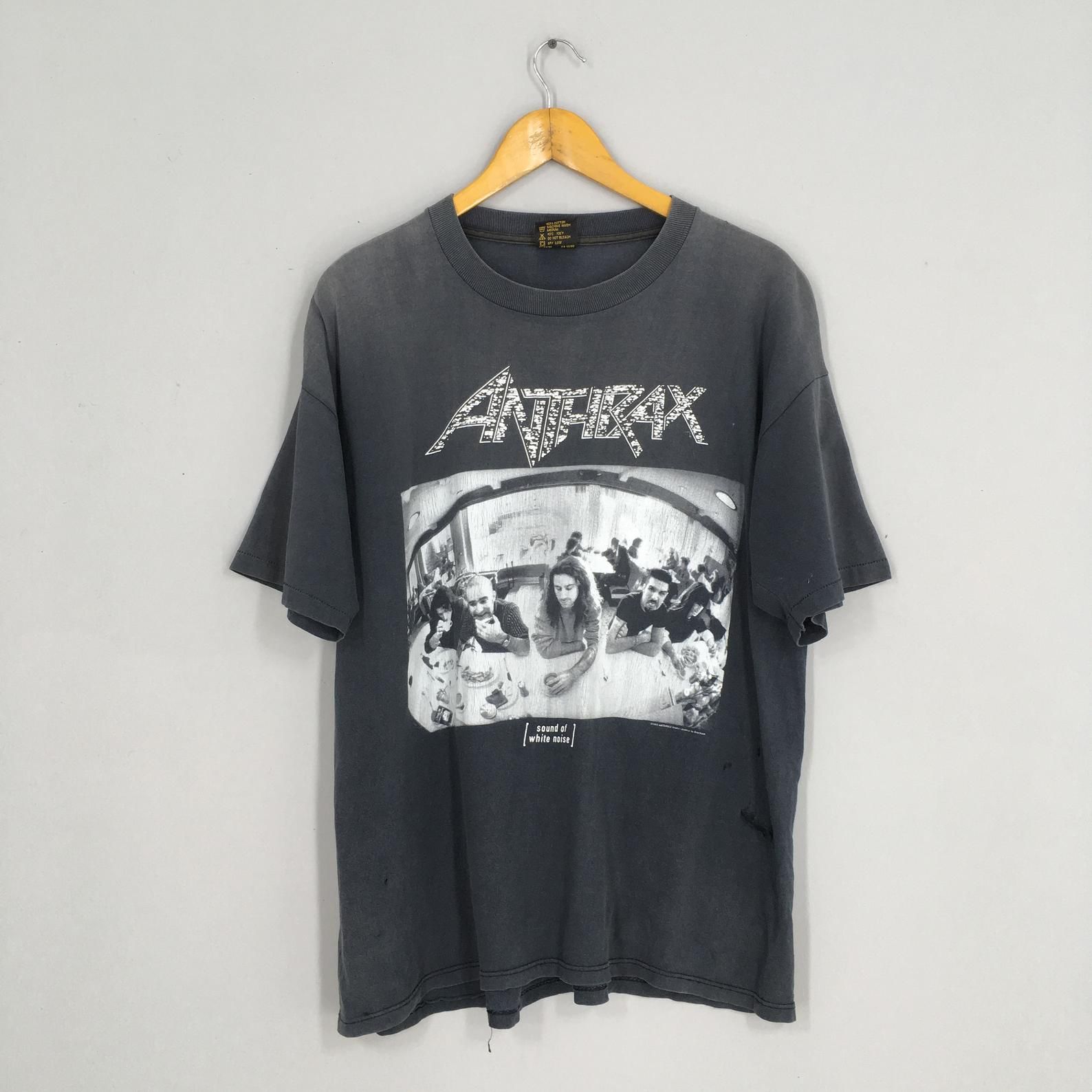 Vintage Anthrax Sound Of Noise Tshirt X 1990S Anthrax Thrash Metal Tour Concert Distressed Tee Brockum