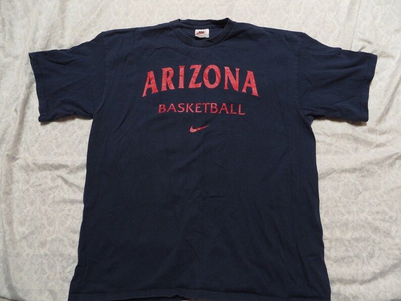 Vintage Arizona Wildcats Tee Shirt Nike Uofa Blue Basketball 90S Mens Xl Made In Usa