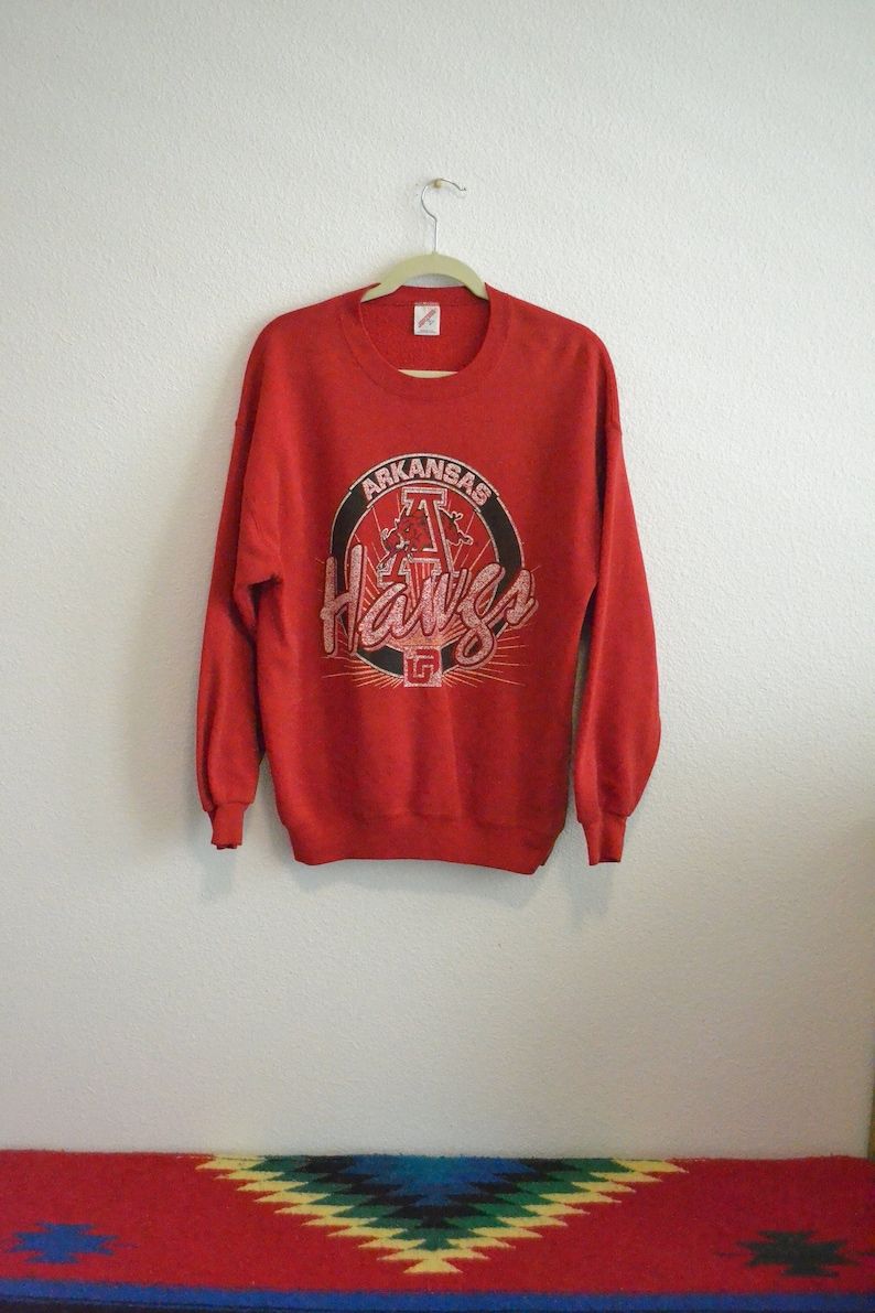 Vintage Arkansas Hawgs Jerzees Made In Usa Sweate
