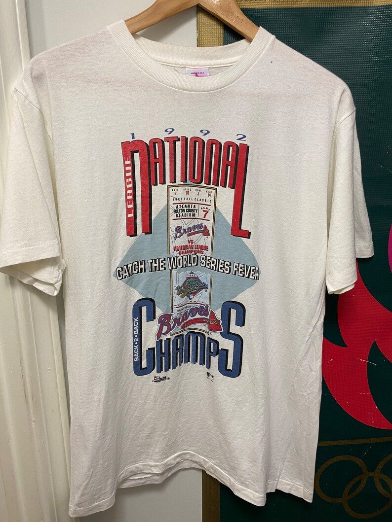 Vintage Atlanta Braves 1992 National League Champs T Shirt