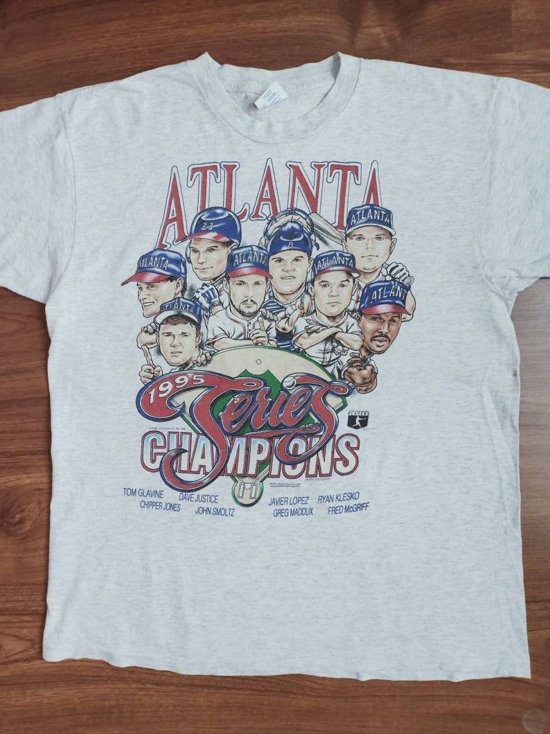 Vintage Atlanta Braves Champions Caricature 90'S Shirt