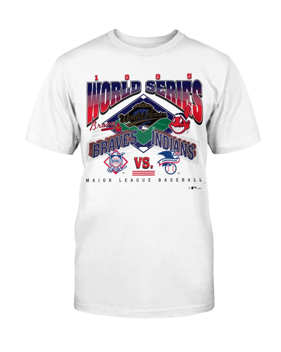 Vintage Atlanta Braves Vs Cleveland Indians 1995 World Series T Shirt 072221 vintage atlanta braves vs cleveland indians 1995 world series t shirt 072221 5ehf6