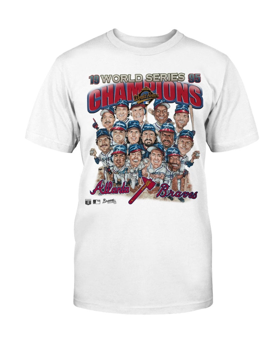Vintage Atlanta Braves World Champions Caricature 90S Baseball Mlb Salem Sportwear T Shirt 211028