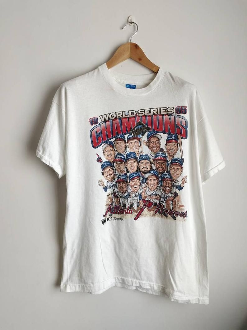 Vintage Atlanta Braves World Champions Caricature 90's Shirt