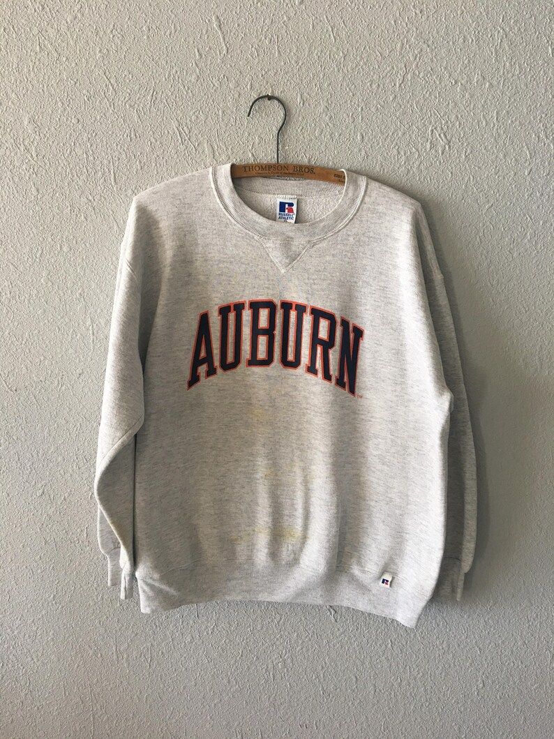 Vintage Auburn 1990S 90S Auburn Tigers Auburn University Russell Athletic Gray Sweatshirt Xl