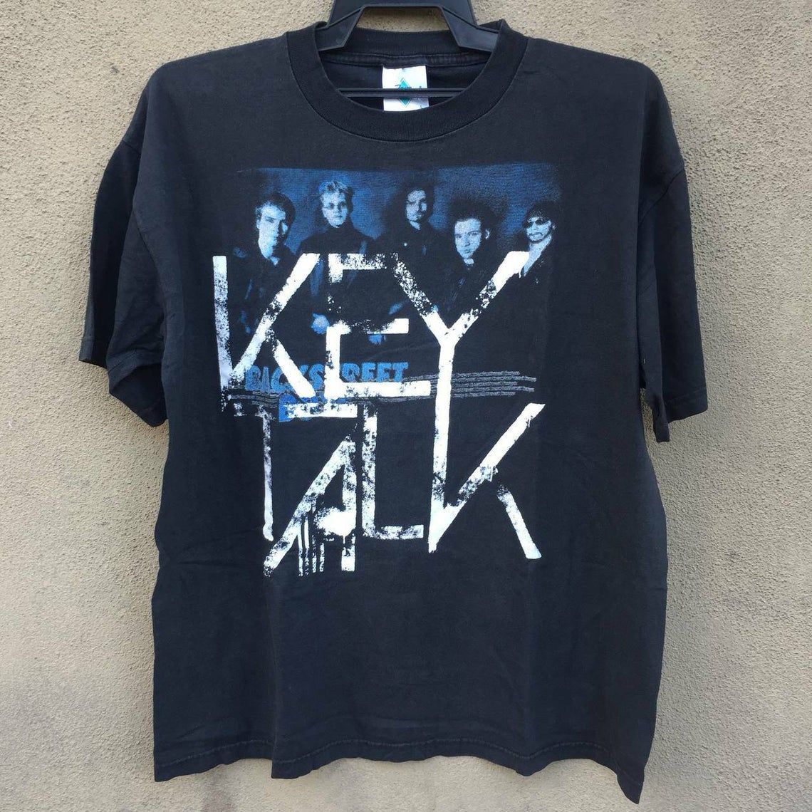 Vintage Backstreet Boys 2001 Key Talk Black Blue world tour shirt