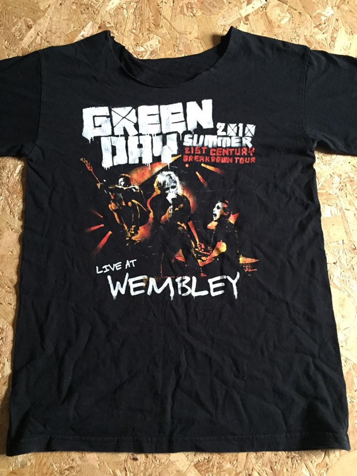 Vintage Band Green Day Live At Wembley 21St Century Breakdown Tour Shirt