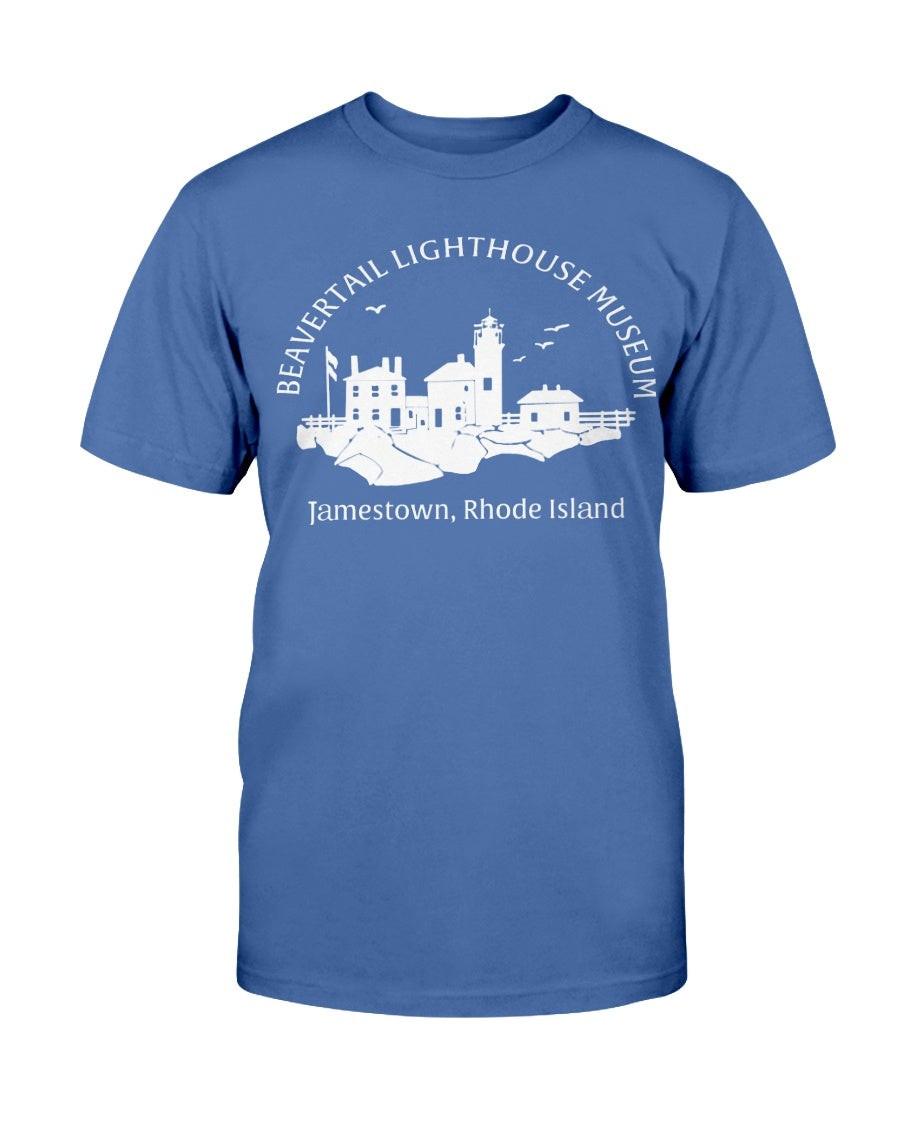 Vintage Beavertailighthouse Museujamestown Rhode Island Blue T Shirt 211123
