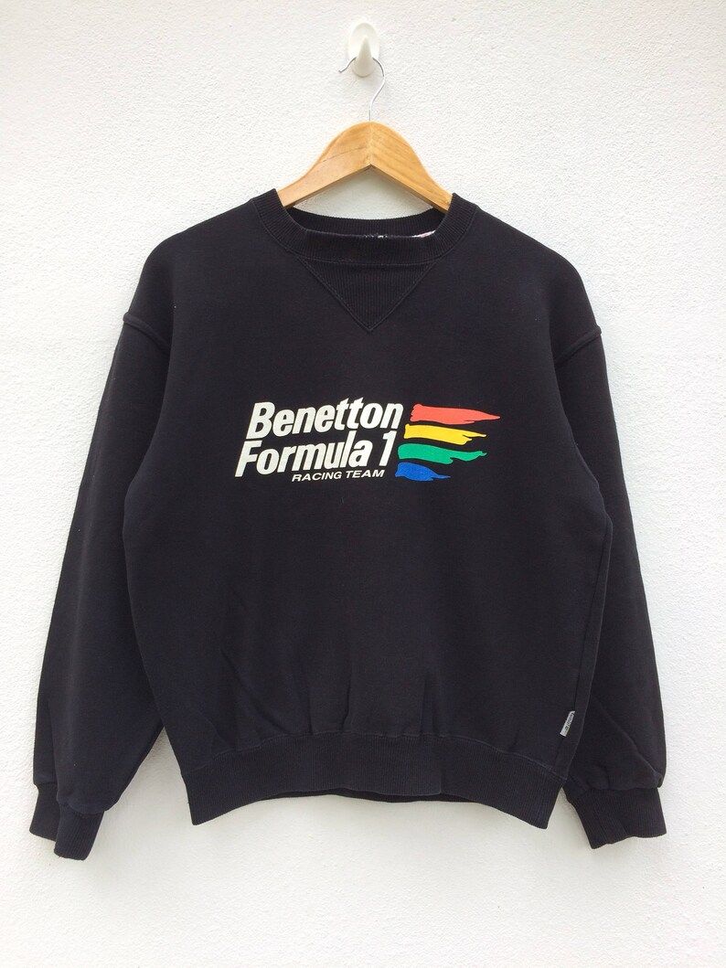 Vintage Benetton Formula 1 Logo Crewneck Sweatshirtbig Logojacketsportwear