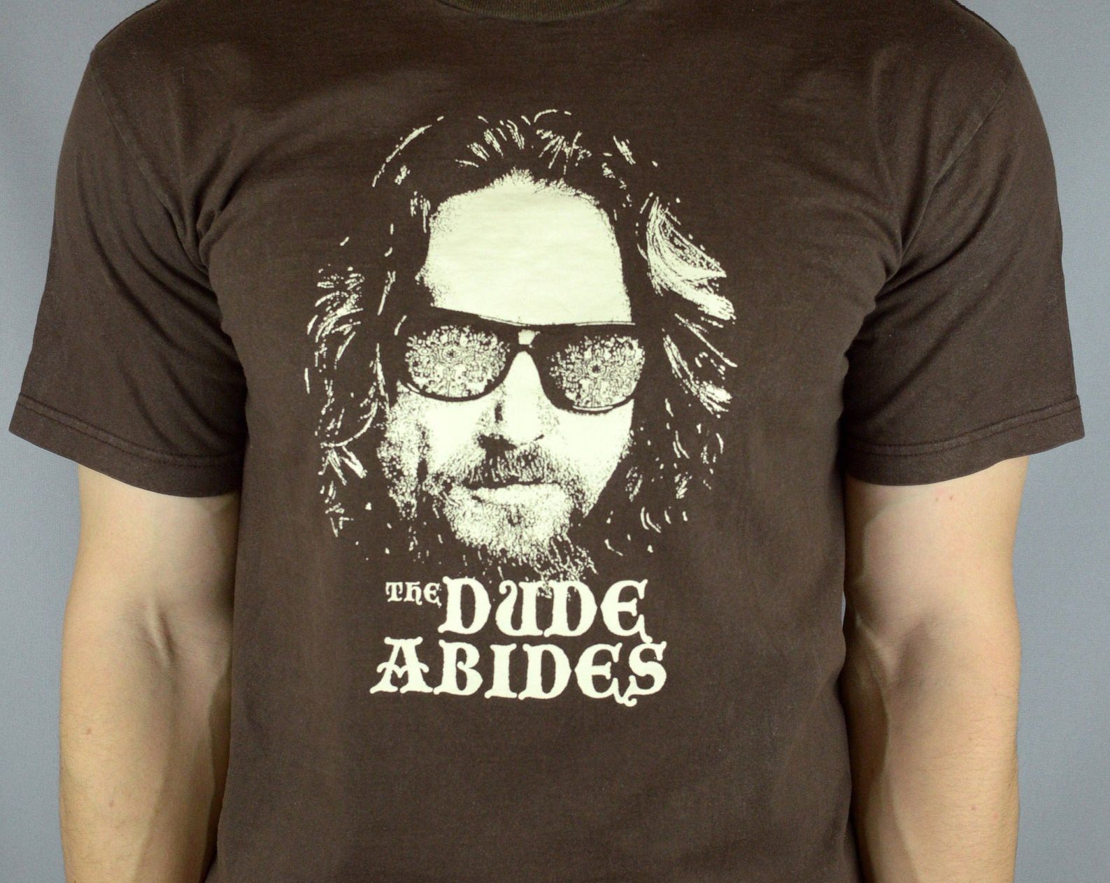 Vintage Big Lebowski The Dude Abides T Shirt