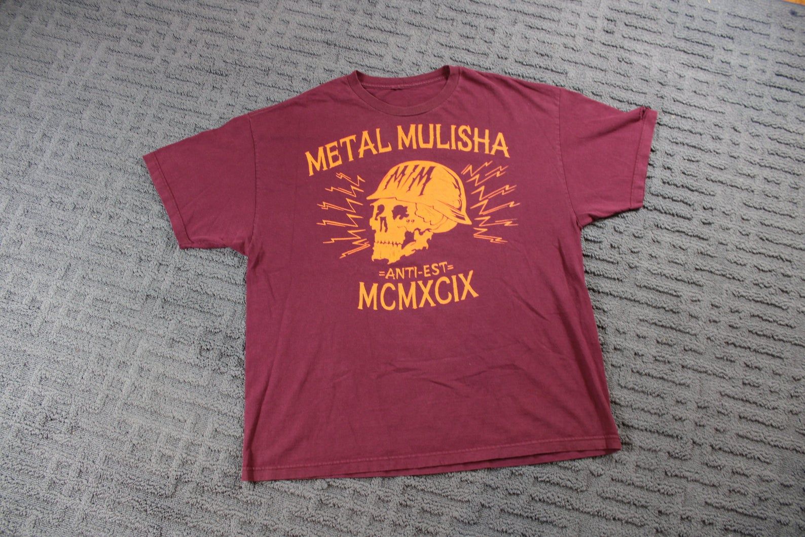 Vintage Biker T-Shirt / 90S Metal Mulisha Skull / Motorcycle Rider Promo Graphic Tee