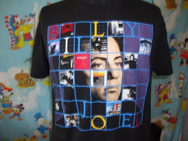 Vintage Billy Joel 90S 80S 1989 1990 Storm Front Album Cover Band Tee Concert Tour