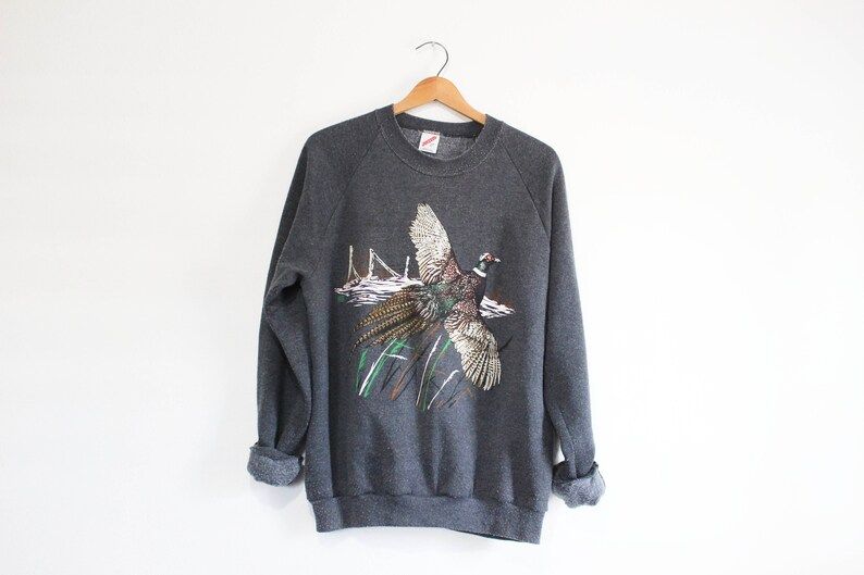 Vintage Bird Wildlife Pheasant Sweatshirt