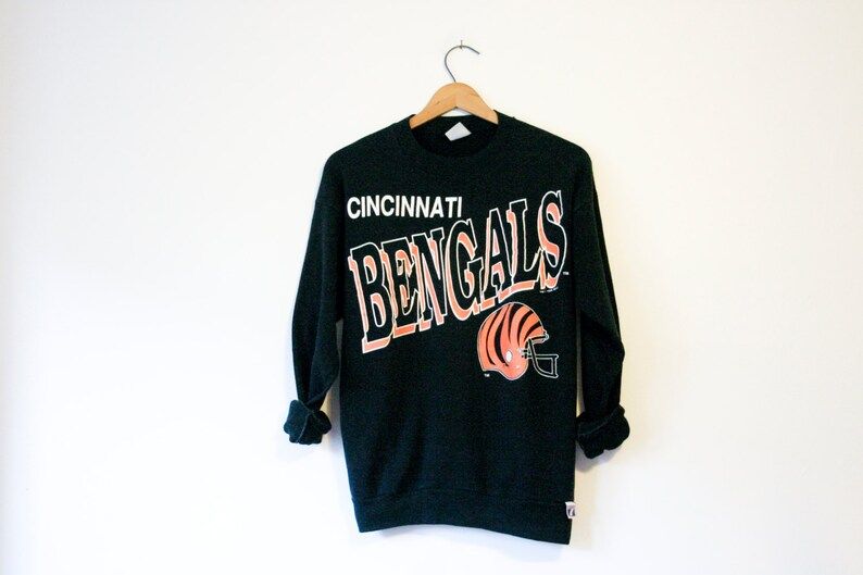 Vintage Black Cincinnati Bengals Football Sweatshirt