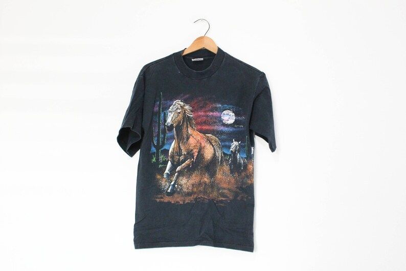 Vintage Black Desert Horse T Shirt