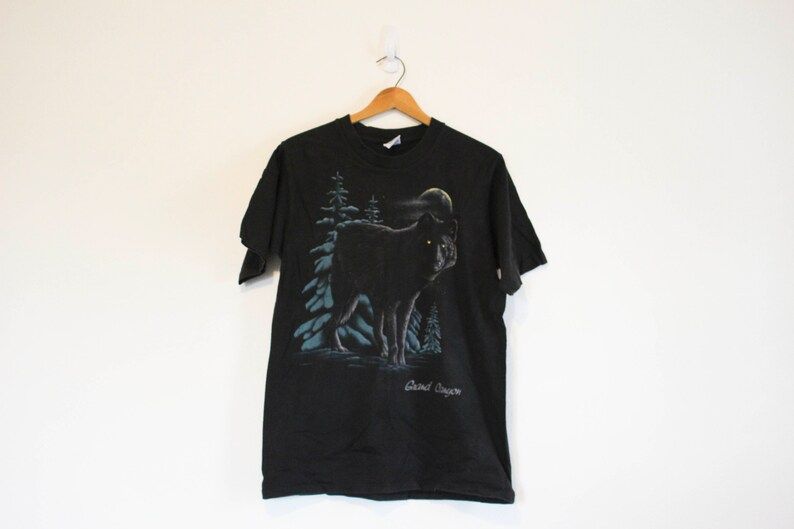 Vintage Black Grand Canyon Wolf T Shirt