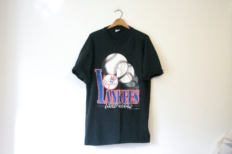 Vintage Black New York Yankees Baseball T Shirt