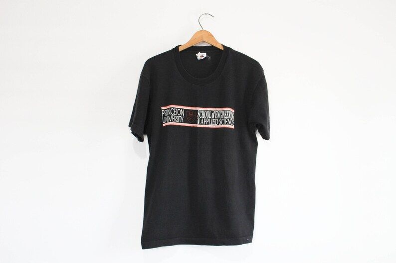 Vintage Black Princeton University School Of Engineering And Applied Science Ivy League T Shirt