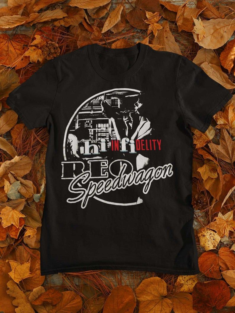 Vintage Black Reo White Speedwagon Tour 2020 Bermakna REO Speedwagon American Rock Band shirt