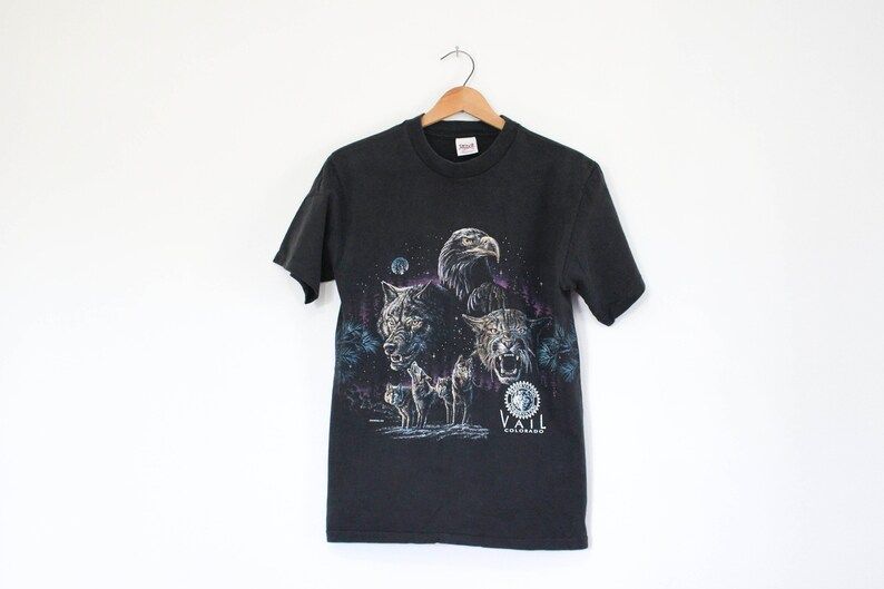Vintage Black Vail Colorado Wilderness T Shirt