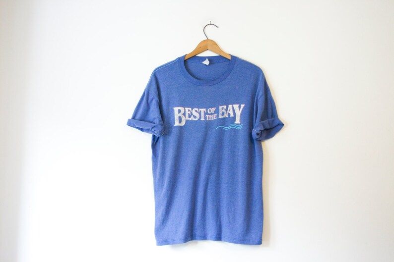 Vintage Blue Best Of The Bay Trump Castle Golden Nugget Casino Atlantic City T Shirt