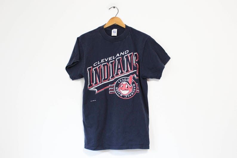 Vintage Blue Cleveland Indians Baseball T Shirt Medium