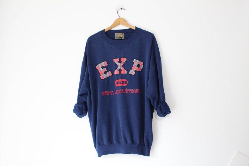 Vintage Blue Express Exp Athletique Sweatshirt