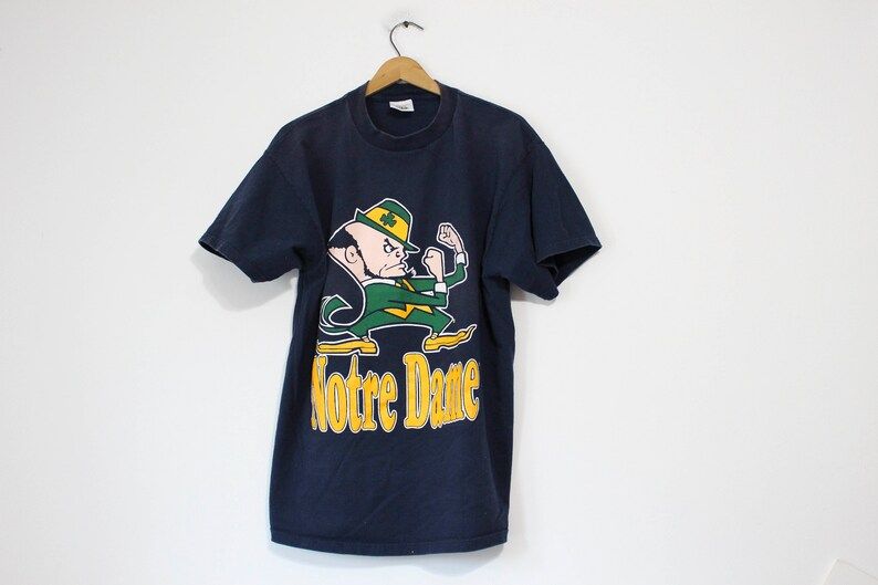 Vintage Blue Notre Dame Fighting Irish T Shirt