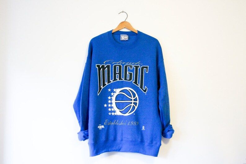 Vintage Blue Orlando Magic Basketball Sweatshirt