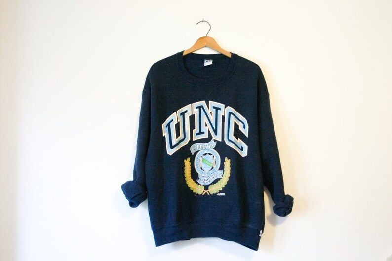 Vintage Blue University Of North Carolina Unc Tar Heels Sweatshirt vintage blue university of north carolina unc tar heels sweatshirt 24d3o