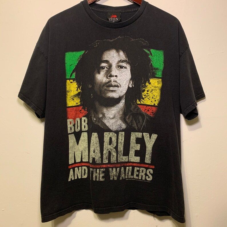 Vintage Bob Marley And The Wailers Reggae Jamaica Distressed Soft Tee Shirt Xl