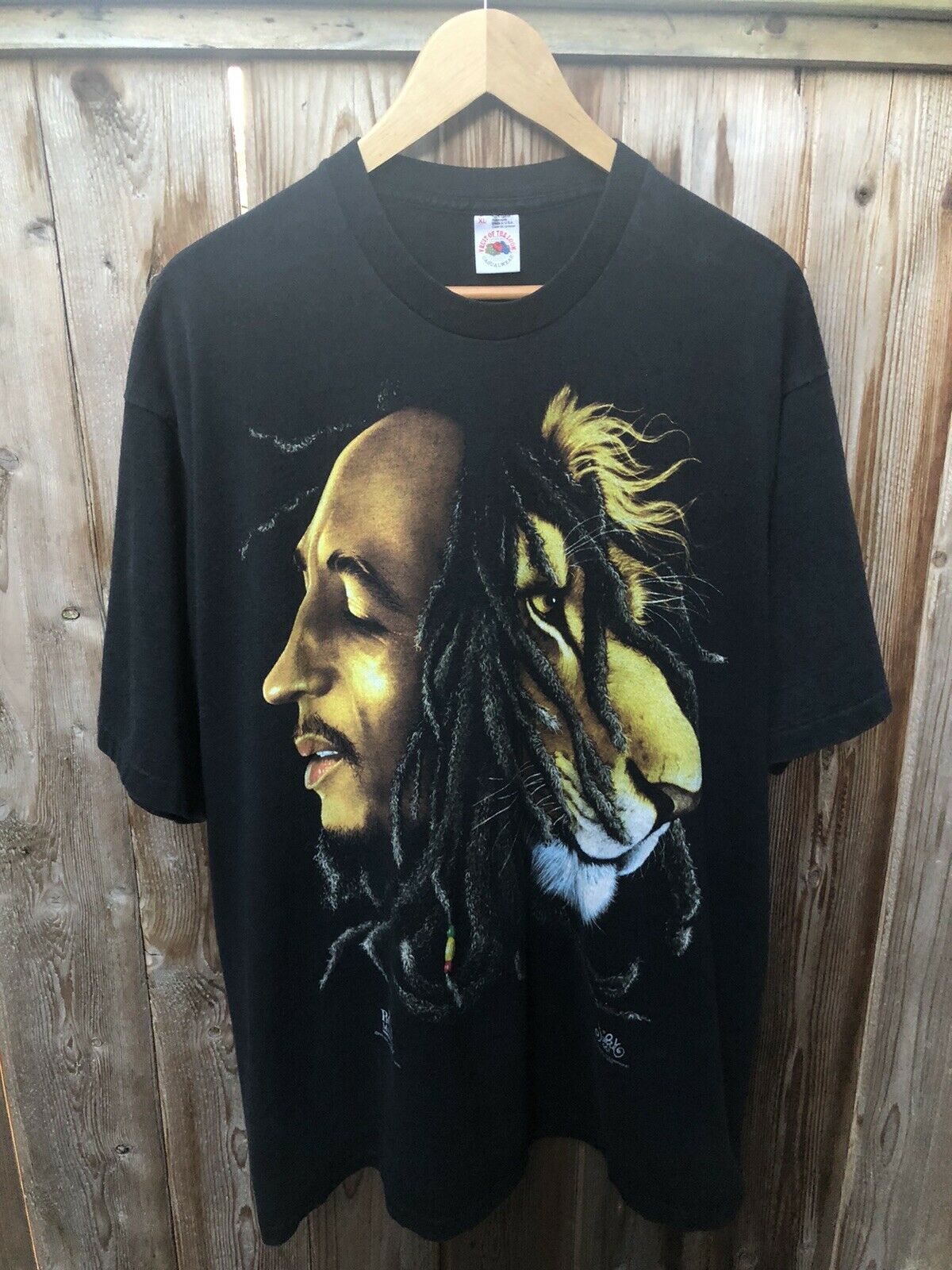 Vintage Bob Marley Lion Original 90S Print Band Tee Shirt