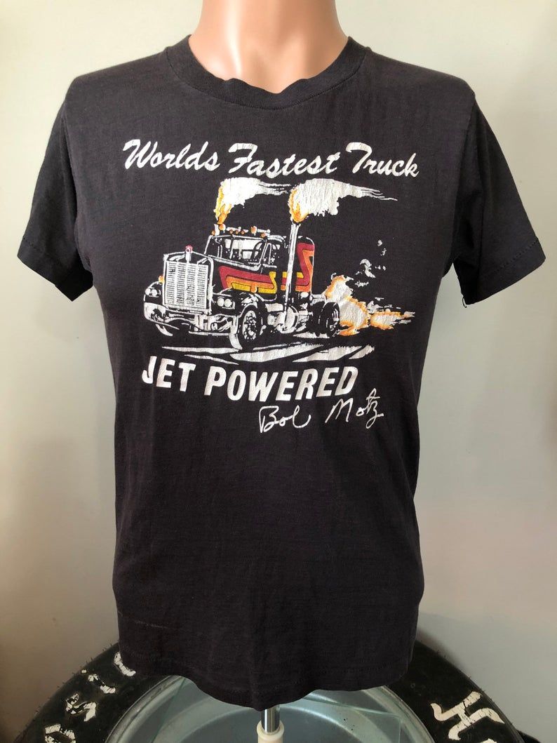 Vintage Bob Motz Worlds Fastest Jet Truck Shirt vintage bob motz worlds fastest jet truck shirt awnrp