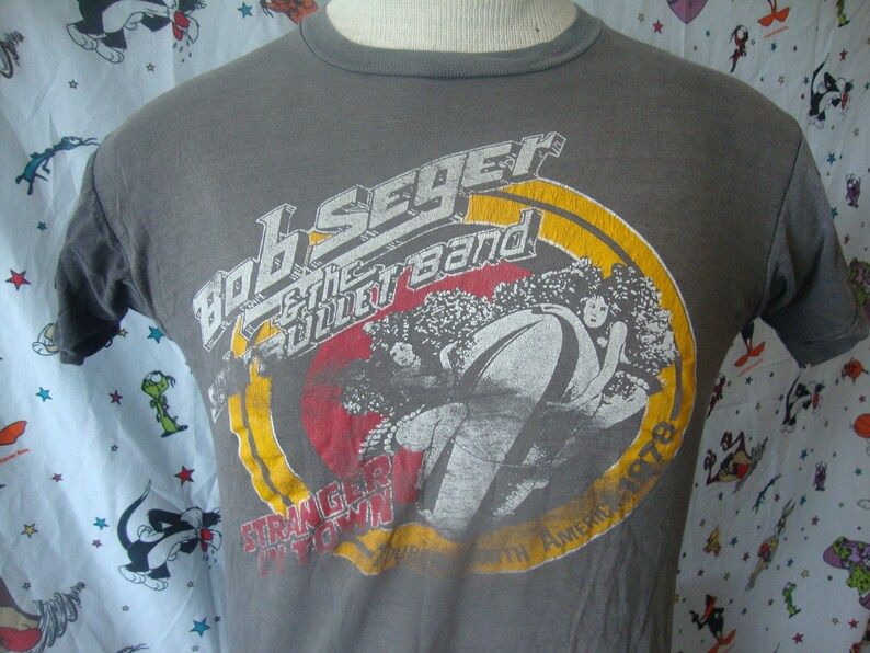 Vintage Bob Seger And The Silver Bullet Band Stranger In Town 1978 Concert American Tour 70S T Shirt